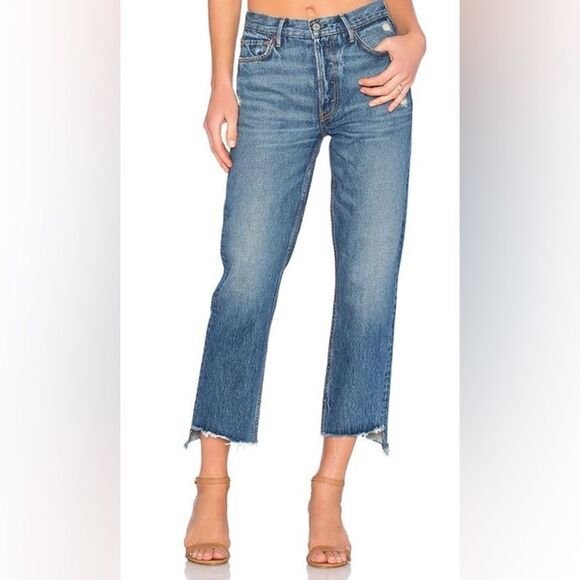 GRLFRND Denim Women's Helena Straight Leg Button Fly Jeans  -  Size: 27 - Picture 1 of 16